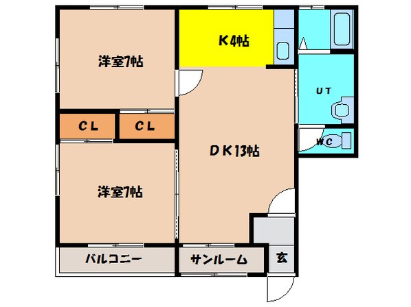 フォレストパークβ館の物件間取画像